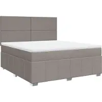Syfax Boxspringbett mit Matratze Taupe 180x200 cm Stoff