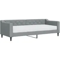 vidaXL Tagesbett mit Matratze Hellgrau 80x200 cm Stoff