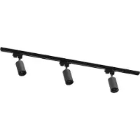 Zumaline Schienenstrahler-Set 3x GU10 1 m schwarze Schienenschiene 3551
