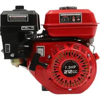 StarTech.com Benzinmotor 212 ccm 4-Takt, Einzylinder mit Seilzugstart, 7,5 PS 4000 W 3600 U/min, Kurbelwelle Ø20 mm, andere Farbe