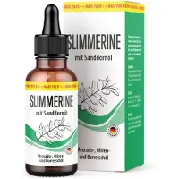 Glory Products OÜ Slimmerine Öl-Komplex Tropfen | mit Avocadoöl, Olivenöl, Borretschöl, Sanddornöl und Schwarzkümmelöl | 30 ml Inhalt pro Flasche
