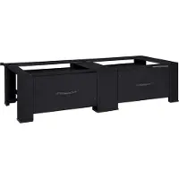 Syfax Waschmaschinen-Podest 2 pcs Schwarz 127 x 54,5 x 32,5 cm Stahl