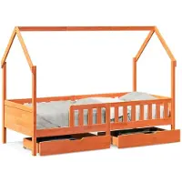 Syfax Kinderbett mit Schubladen 90x190 cm Massivholz Kiefer