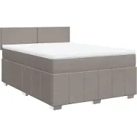 Syfax Boxspringbett mit Matratze Taupe 160x200 cm Stoff