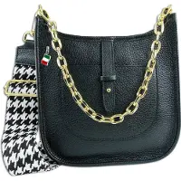 Florence Leder Tasche Umhängetasche Citytasche schwarz OTF158S