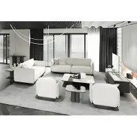 AEA Komplettes Wohnzimmer-Set mit 2 Sofas 2 Sesseln TV-lowboard und Tischen