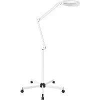 StarTech.com Lupenlampe - Stehlampe - LED 24 W - 8x Glaslinse - Flimmerfrei - Augenschonend - Für Salon, Hobby, Reparatur