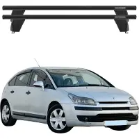 Omac Menabo Dachträger Grundtäger für Citroen C4 2004-2010 75kg Alu Schwarz 2 tlg