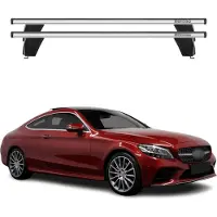 Menabo Dachträger für Mercedes C Klasse C205 Coupe 2016-2023 75kg Alu Silber 2x