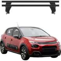 Omac Menabo Dachträger Grundtäger für Citroen C3 2016-2024 50kg Alu Schwarz 2 tlg