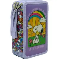 Northix Snoopy Federmäppchen mit Reißverschluss, strapazierfähiges Material, lustiges Design