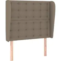 Syfax Kopfteil mit Ohren Taupe 103x23x118/128 cm Stoff