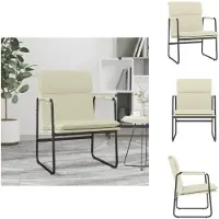 vidaXL Loungesessel Creme 55x64x80 cm Kunstleder - Sessel