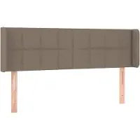 Syfax Kopfteil mit Ohren Taupe 147x16x78/88 cm Stoff