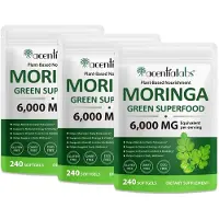 P-Beauty Moringa Blattpulver Softgels Kapseln 6000mg Hochdosiert Vegan 3x240 St