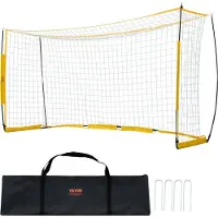 Vevor 12 x 6 ft tragbares Fußballtor, Fußballnetz für Kinder, Tragetasche, Training im Garten