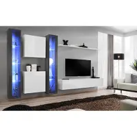 Xl Moebel Gmbh Wohnwand Komplett Set 6tlg Hänge Vitrine Wohnzimmermöbel Wandschrank