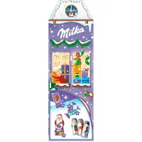 Jacobs Milka Adventskalender 3D Haus mit Schokoladenfüllung Packung 223g