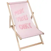 Dreamroots Liegestuhl klappbar Holz, Buchenholz bis zu 130 kg, Sonnenliege klappbar mit 3-stufiger Neigungsregulierung der Rückenlehne, Pink VibesOnly