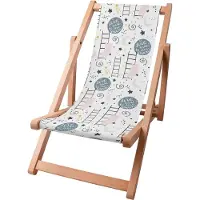 Dreamroots Kinder Liegestuhl klappbar Holz bis zu 130 kg, Sonnenliege klappbar mit 3-stufiger Neigungsregulierung der Rückenlehne, Love