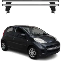 Menabo Dachträger Grundtäger für Peugeot 107 2005-2014 50kg Alu Silber 2 tlg