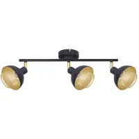 ITALUX Strahlerlampe SAVIO SPL-27357-3-BK-GD