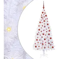 Syfax Künstlicher Weihnachtsbaum Weiß 180 cm PVC und Stahl