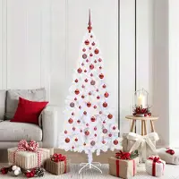 Prolenta Maison Exclusive - Künstlicher Weihnachtsbaum Weiß 180 cm PVC und Stahl