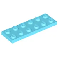 LEGO 2x6 Platte 3795 - 250 Stück Mittleres Azurblau