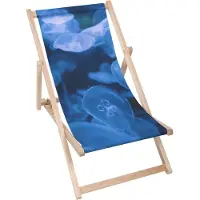 Dreamroots Liegestuhl klappbar Holz, Buchenholz bis zu 130 kg, Sonnenliege klappbar mit 3-stufiger Neigungsregulierung der Rückenlehne, Medusa