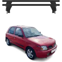 Menabo Dachträger Grundtäger für Nissan Micra 1992-2003 5tür 50kg Alu Schwarz 2x