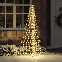 vidaXL "Schlussverkauf" Weihnachtsbaum - Tannenbaum - Kunstbaum moderne - mit 240 LEDs Warmes Weiß 180 cm Rattan C13055