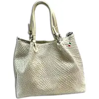 DrachenLeder Florence Leder Tasche Handtasche Umhängetasche beige OTF163I