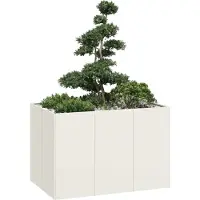 vidaXL "2026 Promotion" Pflanzgefäß - Pflanzkasten - Weiß 120x80x80 cm - Stahl - Beete CC32193