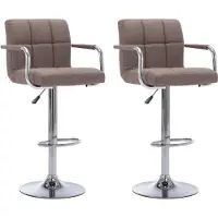vidaXL Möbel Barhocker 2 Stk. Taupe Stoff - Barhocker 283428