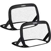 Northix Robuste Mini Pop-up Fußballtore im 2er-Set für Freizeit und Training, inkl. Tragetasche