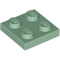 LEGO 2x2 Platten 3022 - 100 Stück Sandgrün