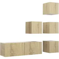vidaXL 5-tlg. TV-Schrank-Set Sonoma-Eiche Holzwerkstoff