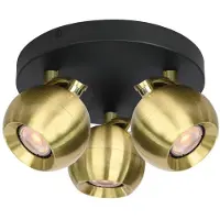 ITALUX Strahlerlampe LAFIN SPL-45379-3-BK-BRSS