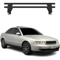Menabo Dachträger Grundtäger für Audi A4 B5 Limo 1995-2001 50kg Alu Schwarz 2x