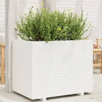vidaXL Möbel Pflanzkübel Weiß 90x60x72 cm Massivholz Kiefer - Beete 3282645