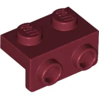 LEGO : 20x Winkelplatte Dunkelrot 1x2 / 1x2