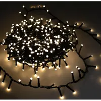 Spetebo 3.06 LED Lichterkette warmweiß / sanft weiß - 500 LED / 11m - Compact twinkle 8 Funktionen und Timer