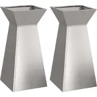 Syfax Säulen Pflanzer 2 pcs Silber 35 x 35 x 73 cm