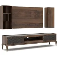 Xl Moebel Gmbh Holzmöbel Wohnzimmer Set 4tlg TV-Ständer Bücherregale Wohnwand TV Rahmen Neu