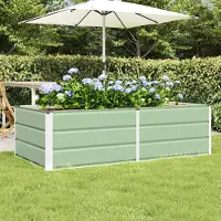 vidaXL "Schlussverkauf" Pflanzkübel im Garten - 1 pc - Blumenbeet/Gartenbeet - Grün 160x80x45 cm Stahl C13569