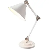 Elstead Lighting Elstead Provence Element Tischleuchte E27 Weiß/Nickel poliert