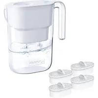 Waterdrop Elfin Kühlschrank Wasserfilterkrug mit 4×90 Tage Filterkartusche, 2.5L, NSF er, BPA Frei, Weiß (Ersatzfilter: WD-PF-01A)