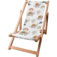 Dreamroots Kinder Liegestuhl klappbar Holz, Buchenholz bis zu 130 kg, Sonnenliege klappbar mit 3-stufiger Neigungsregulierung der Rückenlehne