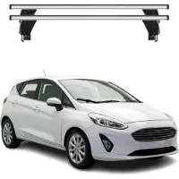 Omac Menabo Dachträger Grundtäger für Ford Fiesta 2017-2020 50kg Alu Silber 2 tlg